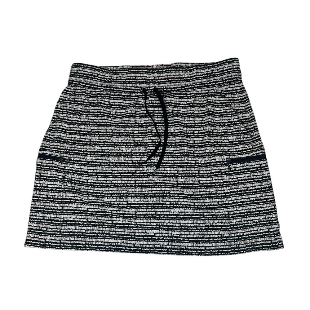 Talbots Black and White Patterned Mini Skirt